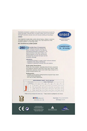 280 Den. 26-30 Mmhg Dizaltı Mikrofiber Burnu Açık