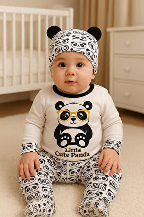 0-3. 3-6 AY SEVİMLİ HAYVANLAR  BASKILI %100 PAMUK  ÇITÇITLI BERELİ 3 LÜ TAKIM