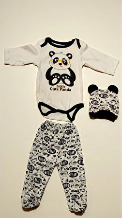 0-3. 3-6 AY SEVİMLİ HAYVANLAR  BASKILI %100 PAMUK  ÇITÇITLI BERELİ 3 LÜ TAKIM