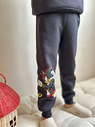 Erkek  Çocuk 3iplik %100 Pamuk Kalın Penye Renkli Kışlık Eşofman Takımı