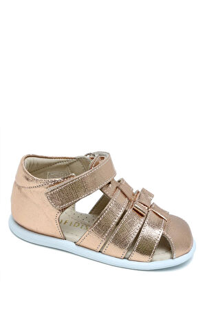 S25V016 Kifidis-Kids İlk Adım Kız Çocuk Deri Ayakkabı 20-25 Rose Gold