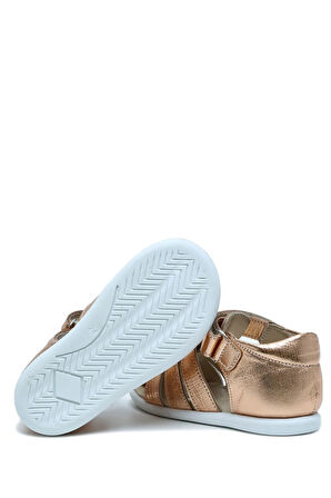 S25V016 Kifidis-Kids İlk Adım Kız Çocuk Deri Ayakkabı 20-25 Rose Gold