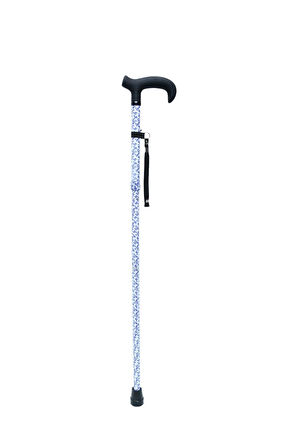 GB845 Desenli Katlanır Baston Mavi Desenli