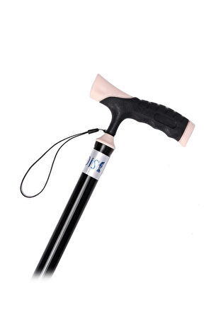 AGST011 Ayarlanabilir Dörtlü Lastikli Baston Siyah / Black