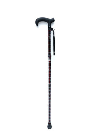 GB845 Desenli Katlanır Baston Ekose Desenli