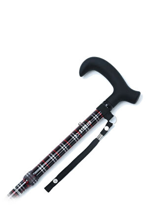 GB845 Desenli Katlanır Baston Ekose Desenli