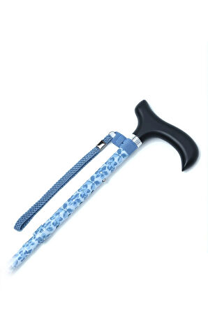 MF606 Katlanır Baston B044-8449-1 Mavi Çiçekli