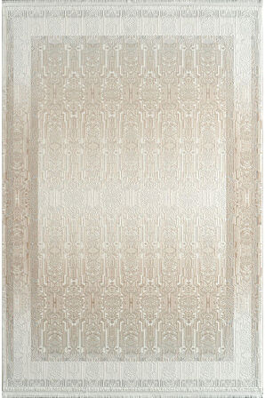 Royal Halı Momento ZV05B Krem Vizon Akrilik Yumuşak Dokulu Otantik Çizgili Halı