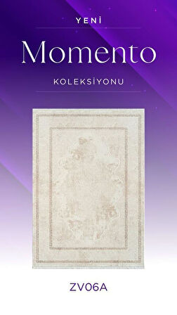 Royal Halı Momento ZV06A Krem Vizon Akrilik Yumuşak Dokulu Klasik Motifli Halı