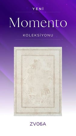 Royal Halı Momento ZV06A Krem Vizon Akrilik Yumuşak Dokulu Klasik Motifli Halı
