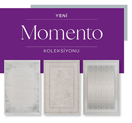 Royal Halı Momento ZV08A Krem Gri Akrilik Yumuşak Dokulu Modern Halı