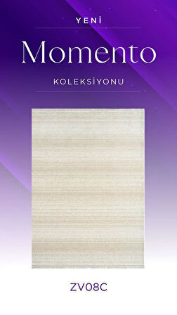 Royal Halı Momento ZV08C Krem Vizon Akrilik Yumuşak Dokulu Modern Halı