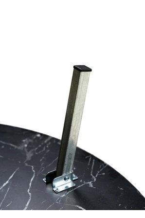 Siyah Mermer Desenli Metal Katlanır Ayaklı Kamp Bahçe Ev Ve Oyun Için Yuvarlak Yer Sofrası