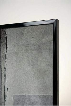 Kiremit Ve Antrasit Gri Tasarlımlı Modern Cam Tablo - Siyah Metal Çerçeveli Ev, İş Ve Okul Tablosu