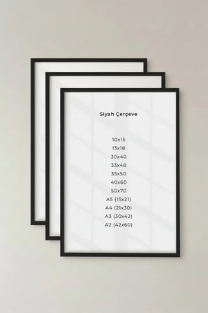1 ADET Siyah Ahşap Duvar Çerçevesi – Poster ve Fotoğraf Çerçevesi Salon Ahşap Tablo, Bebek Odası Çerçeve