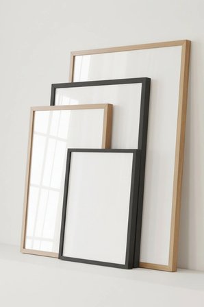 1 ADET Siyah Ahşap Duvar Çerçevesi – Poster ve Fotoğraf Çerçevesi Salon Ahşap Tablo, Bebek Odası Çerçeve