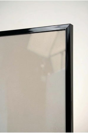Bej ve Toprak Tonları Geometrik Soyut 2'li Cam Tablo Seti - Siyah Metal Çerçeveli Ev Ve Ofis Tablosu
