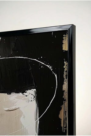 Haki Yeşili ve Bej Geometrik Boho 3'lü Cam Tablo Seti - Siyah Metal Çerçeveli Ev Ve Ofis Tablosu
