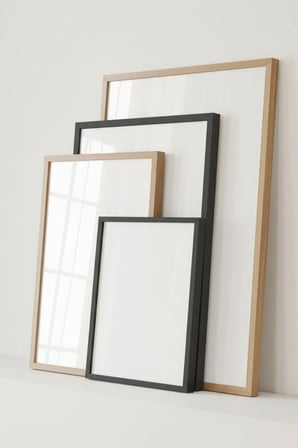 5 ADET Siyah Duvar Çerçevesi – Poster ve Fotoğraf Çerçevesi Salon Siyah Tablo, Bebek Odası Çerçeve