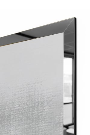 Gümüş Aynalı Pleksi Çerçeveli Üçlü Soyut Desen Üçlü Mdf Tablo Seti