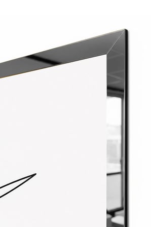 Gümüş Aynalı Pleksi Çerçeveli Minimalist Üçlü Soyut Desen Üçlü Mdf Tablo Seti
