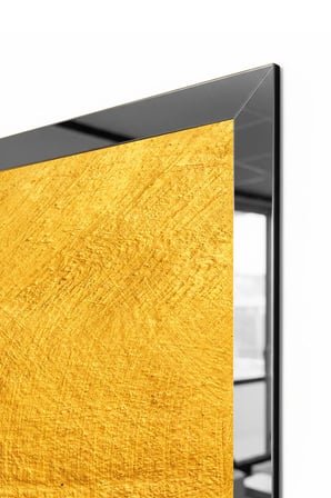 Gümüş Aynalı Pleksi Çerçeveli Geyik Soyut Desen Üçlü Mdf Tablo Seti