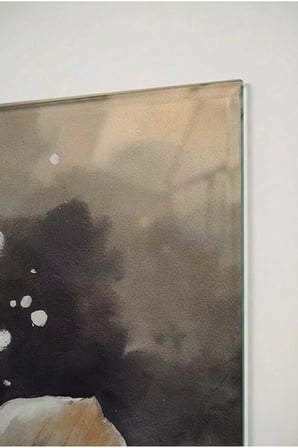 Pastel Tonları Çiçekli Dekoratif Temperli Cam Tablo - İş , Ev Ve Okul Tablosu