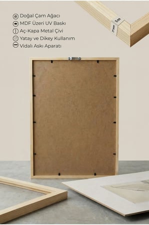 3 ADET DOĞAL AHŞAP ÇERÇEVELİ YELKENLİ ÖRDEK VE BEYAZ ÇİÇEK VİNTAGE TABLO