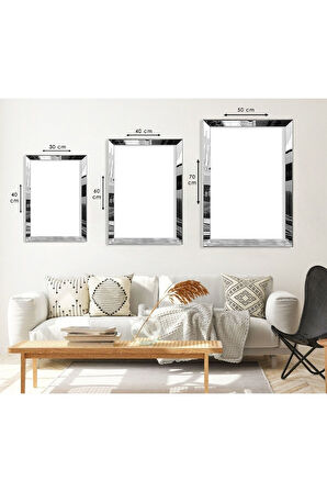 Gold Aynalı Pleksi Çerçeveli Felak Nas Ve Ayetel Kürsi Dini Üçlü Mdf Tablo Seti