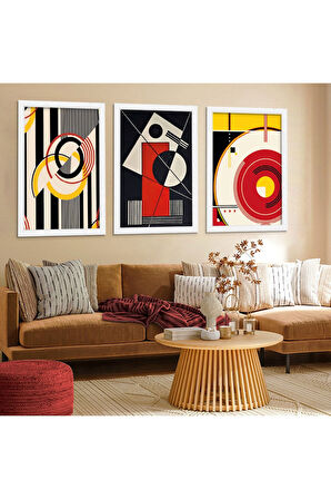 Beyaz Ahşap Çerçeveli Modern Tablo
