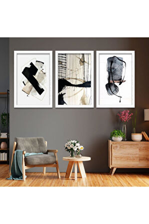 Siyah Ahşap Çerçeveli Modern Tablo