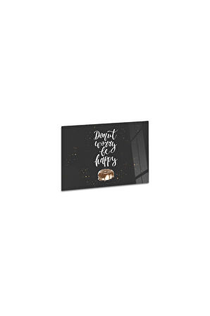 Cam Kesme Tahtası "Donut Worry Be Happy" Yazılı