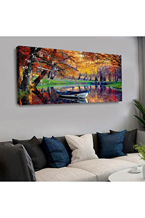 Zevahir 120x60 Cm Saatli Kanvas Tablo Kvs150