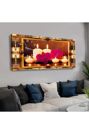 Zevahir 120x60 Cm Saatli Kanvas Tablo Kvs180