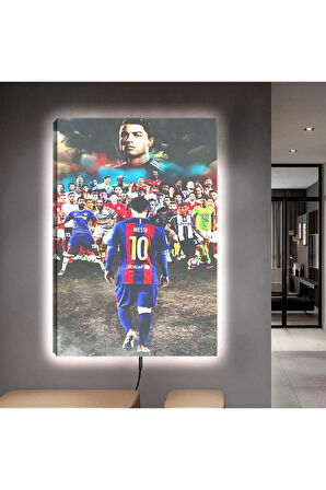 Ledli 90x60 Lionel Messi Kanvas Tablo