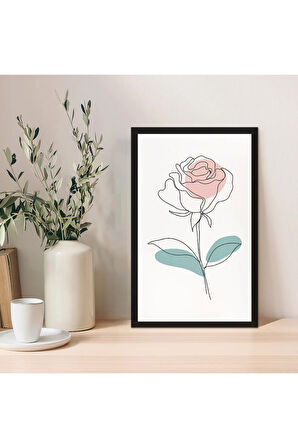 1 Adet Antrasit Mdf Zeminli Lacivert Spiral Mdf Çerçeve Görünümlü Mdf Tablo