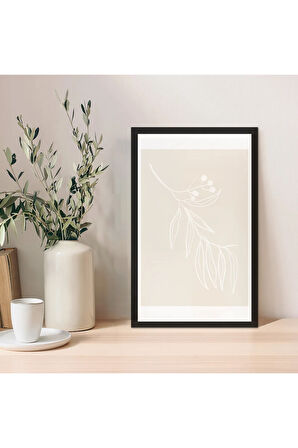 1 Adet Mdf Zeminli Bronz Minimal Mdf Çerçeve Görünümlü Mdf Tablo