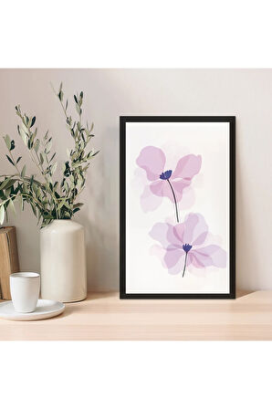 1 Adet Krem Mdf Zeminli Altın Minimal Mdf Çerçeve Görünümlü Mdf Tablo