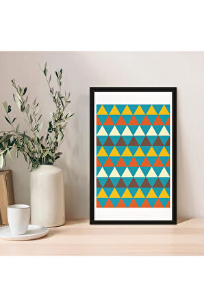 1 Adet Lacivert Mdf Zeminli Bronz Dalgalar Mdf Çerçeve Görünümlü Mdf Tablo