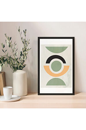 1 Adet Krem Mdf Zeminli Açık Bej Minimal Mdf Çerçeve Görünümlü Mdf Tablo