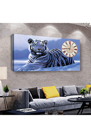 Kaplan 100 X 50 Cm Saatli Kanvas Tablo
