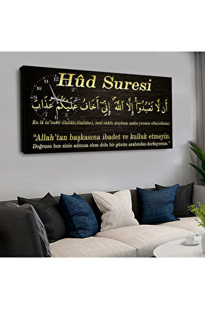 120x60 Saatli Hud Süresi Kanvas Tablo