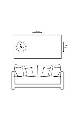 120x60 Saatli Esmaül Hüsna Kanvas Tablo