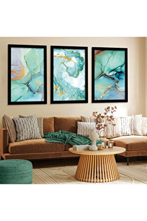 Beyaz Ahşap Çerçeveli Modern Tablo