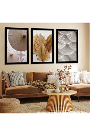Beyaz Ahşap Çerçeveli Modern Tablo