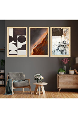 Siyah Ahşap Çerçeveli Modern Tablo