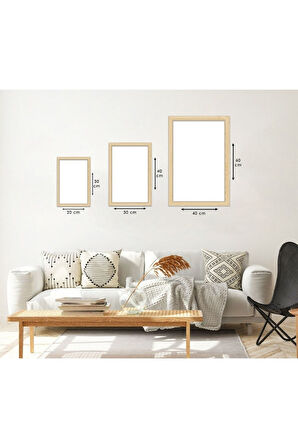 Siyah Ahşap Çerçeveli Modern Tablo