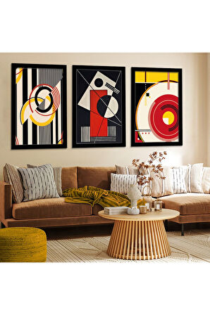 Beyaz Ahşap Çerçeveli Modern Tablo