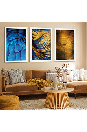 Siyah Ahşap Çerçeveli Kolaj Çizim Tablo