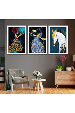 Siyah Ahşap Çerçeveli Modern Tablo